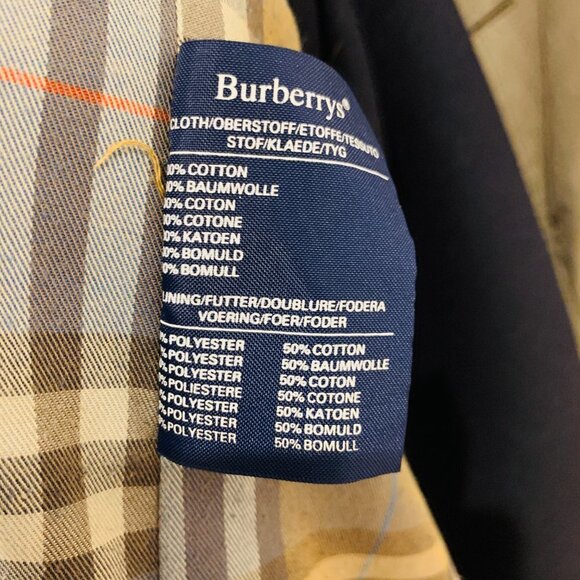 BURBERRYS VINTAGE Men's 40 Long Trench Coat WOOL lining NOVA check - Picture 12 of 16